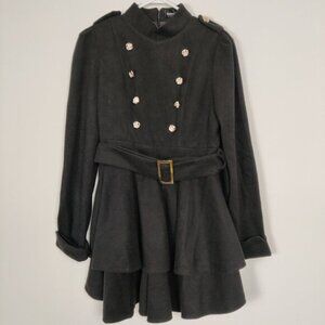Yuantoufengshang Womens Coat Dress Size S Black Lined Winter Goth
